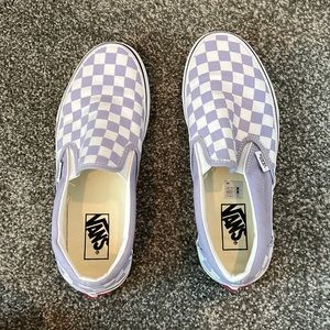 Lilac & white Vans gently worn